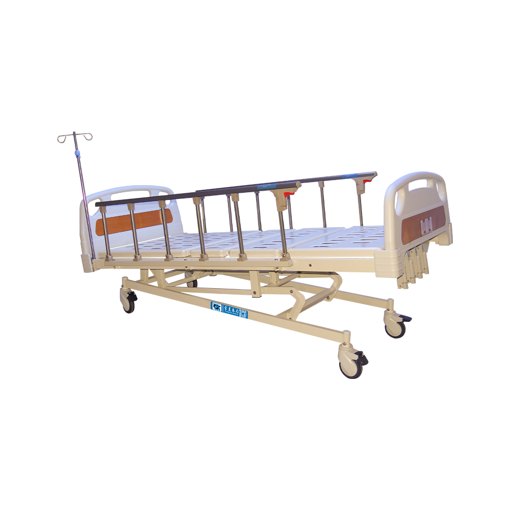 سرير المستشفى اليدوي YC-T5611L 5 وظائف مع عجلة صامتة
