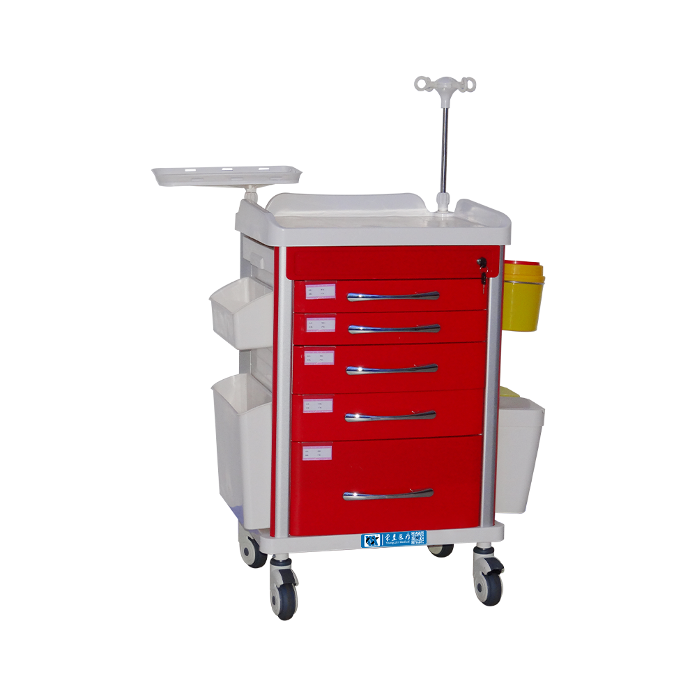 عربة العناية المركزة الطبية BDT220 للاستخدام في حالات الطوارئ ووحدات العناية المركزة