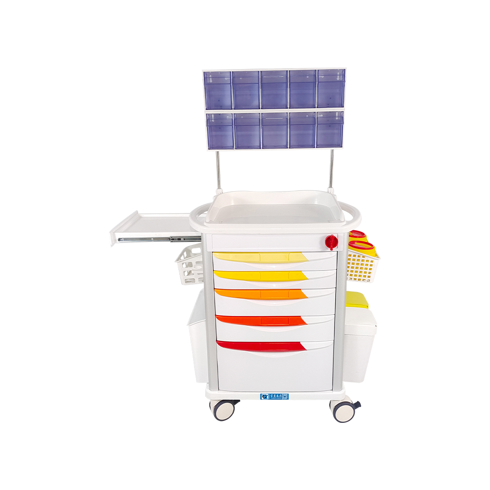 عربة التخدير المتنقلة BDT216 ذات القفل للمستشفى مع غطاء بلاستيكي ABS