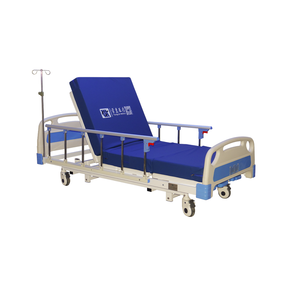 سرير مستشفى يدوي YC-T3611L(I) بعجلة صامتة