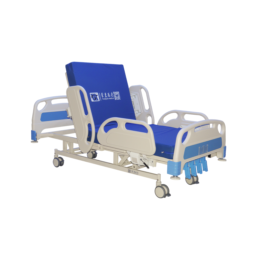 سرير المستشفى اليدوي YC-T5618L 5 وظائف مع مصد زاوية